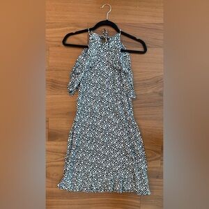 Zara Black and White Floral Mini Dress